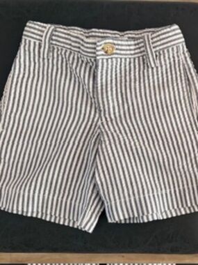 2 Pairs of Boys 2T Shorts- Seersucker and Embroidered Whales